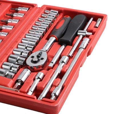 ULTRAWERX 46-in-1 Versatile Hand Tool Kit with Screwdriver & 1/4-Inch Drive Socket Set