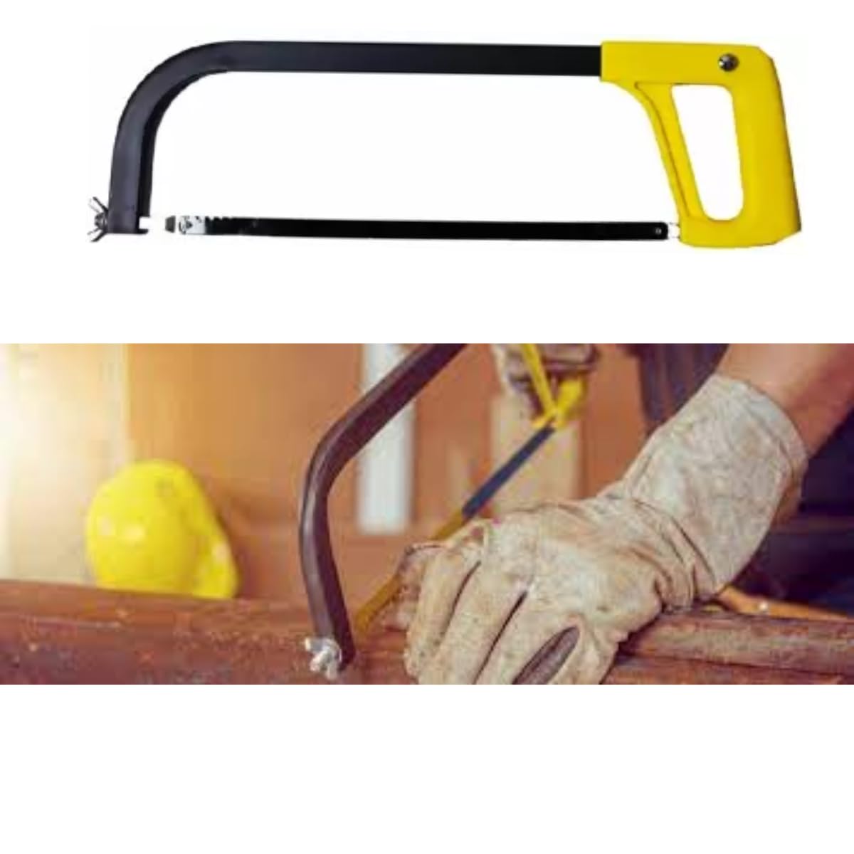 Krafterra Heavy Duty Hand Saw, 12 Inch Hacksaw Frame, 4 Blades