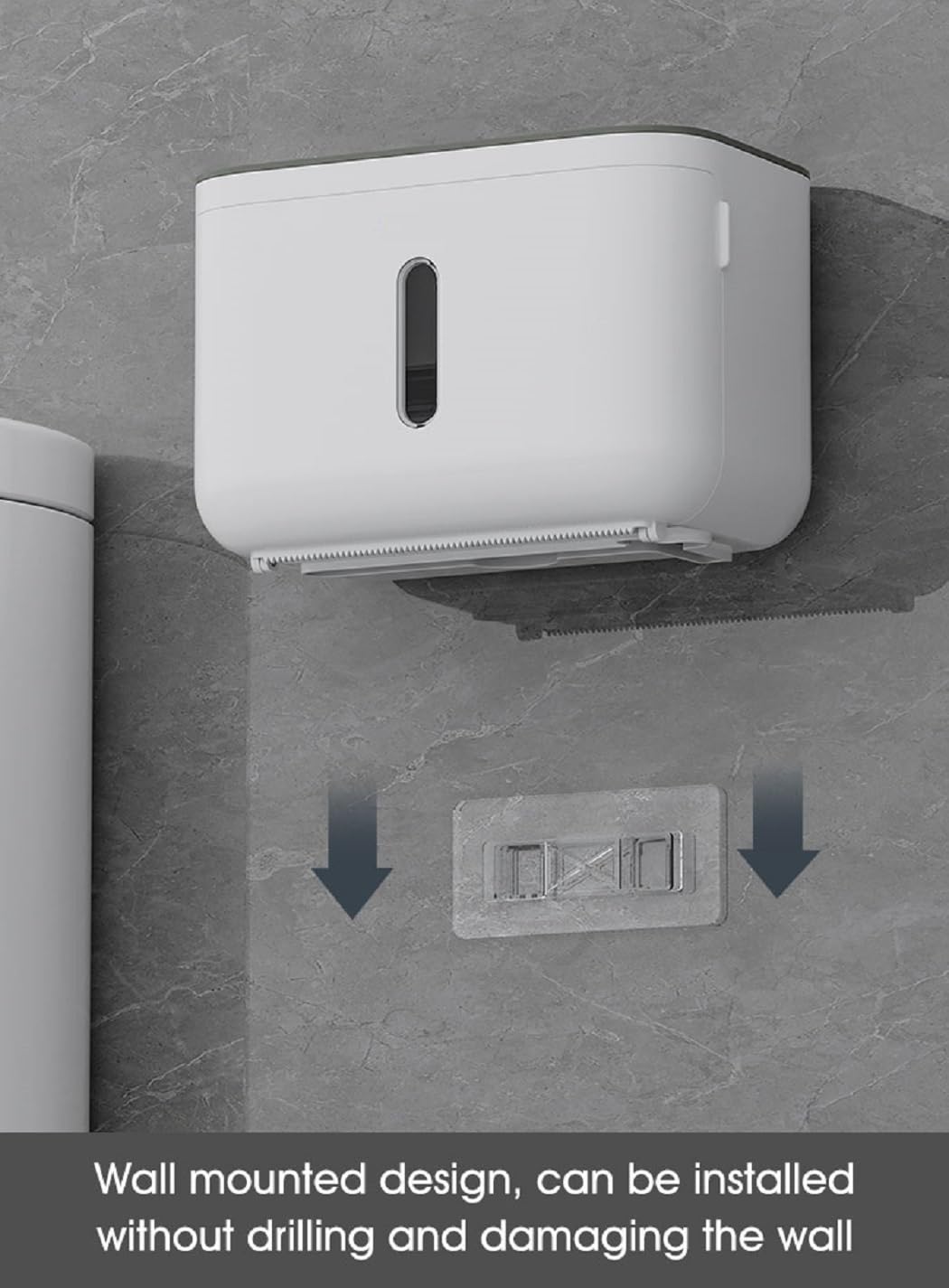 Stelvon Self Adhesive Toilet Paper Holder for Bathroom with Mobile Stand, Wall Mounted Tissue Paper Holder