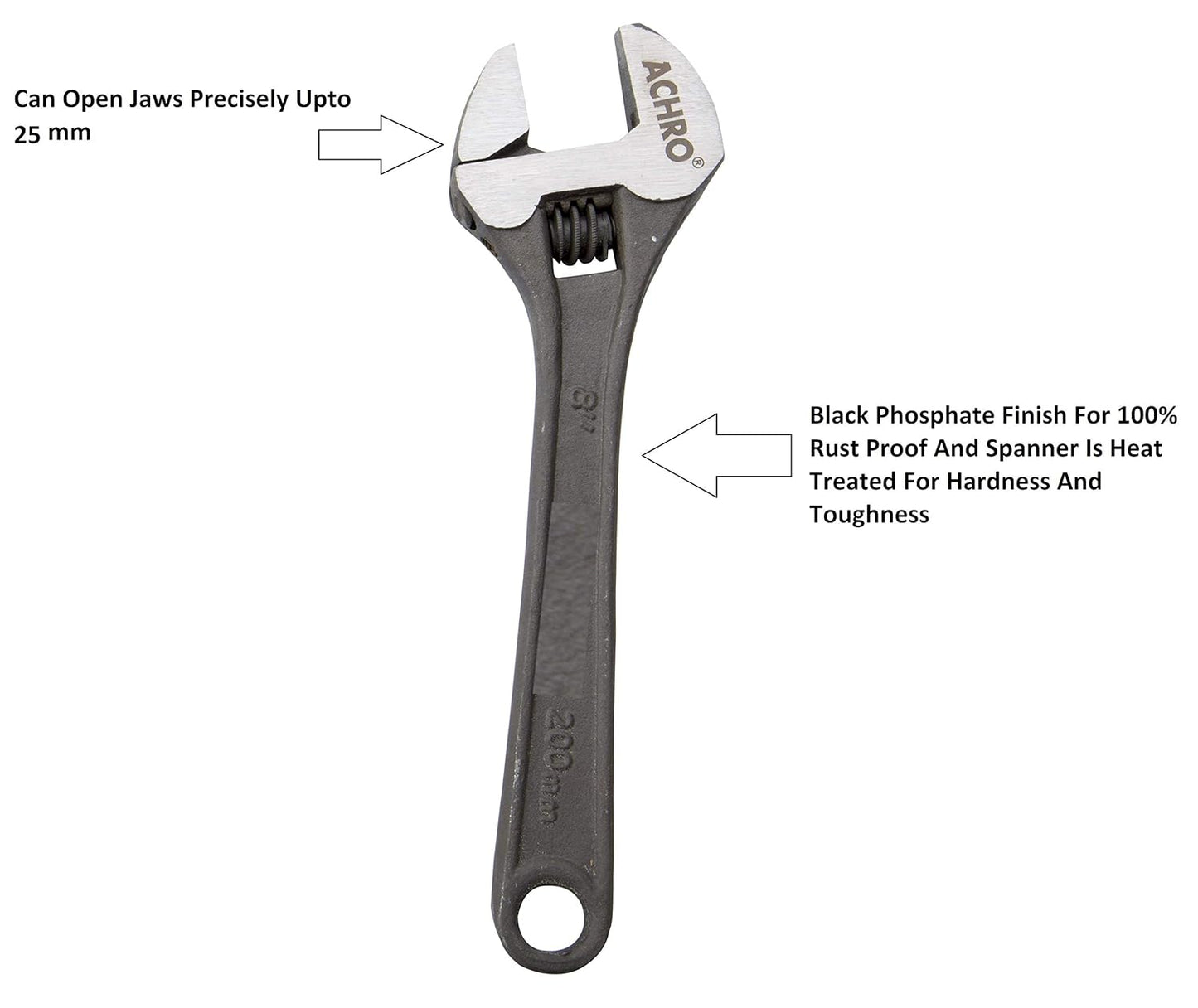 ARCALY Combo Pack of 3 Tool Kits Set for Home (Contains 8 Inch Adjustable Spanner, 8 Inch Combination Plier, 10 Inch Pipe Wrench)