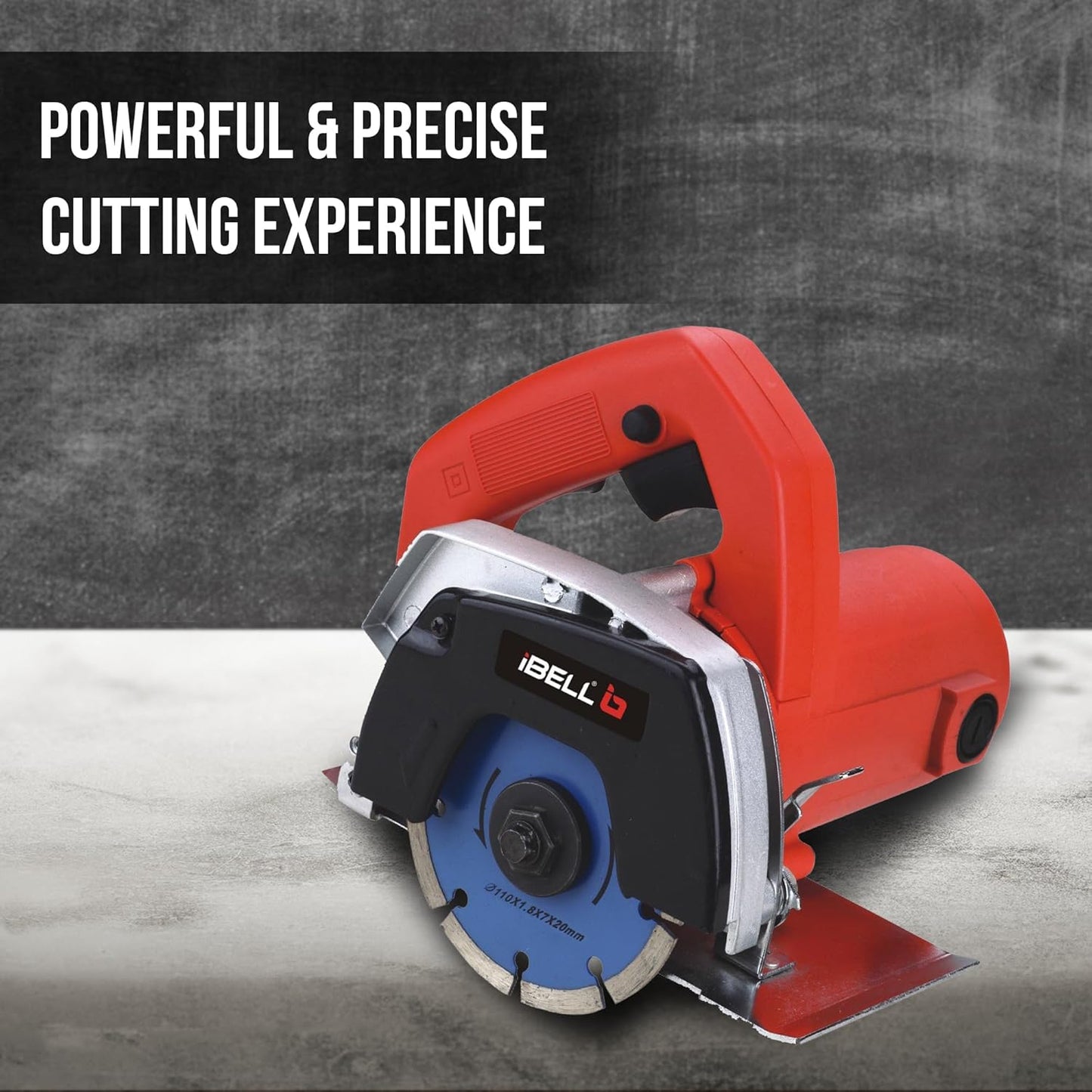Ibell Marble Cutter MC10-30, 1050W, Copper Armature, 13800 RPM, 110mm Wheel, 34mm Cutting Depth