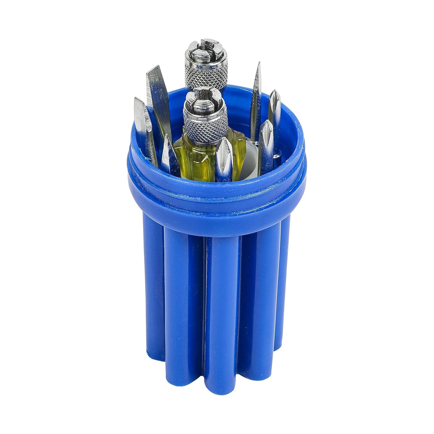 Steelforge BS-02 8-in-1 Pc Screw Driver Kit with 3 Flat Blades, 3 Phillips Head, 1 Round Poker Bar