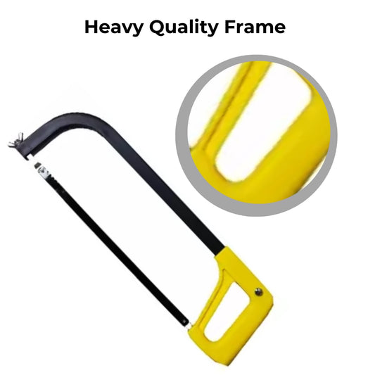 Krafterra Heavy Duty Hand Saw, 12 Inch Hacksaw Frame, 4 Blades