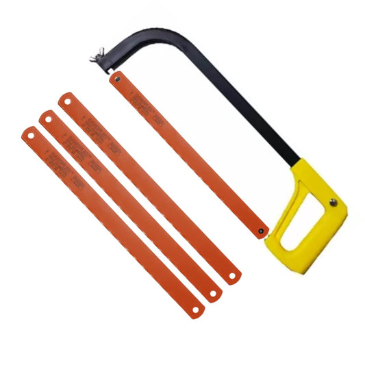 Krafterra Heavy Duty Hand Saw, 12 Inch Hacksaw Frame, 4 Blades