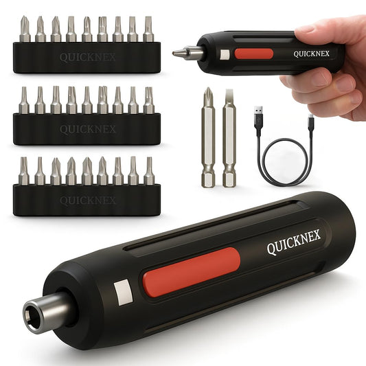 Quantarix Automatic Electric Screwdriver Set – Rechargeable 2000mAh Lithium Tool Kit for Home and Professional Use
