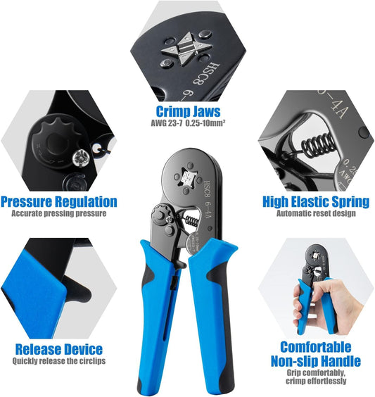 Craftcore Tool Kit, Ferrule Crimping Tool Kit with 1200PCS Wire End Ferrules & Crimper Plier