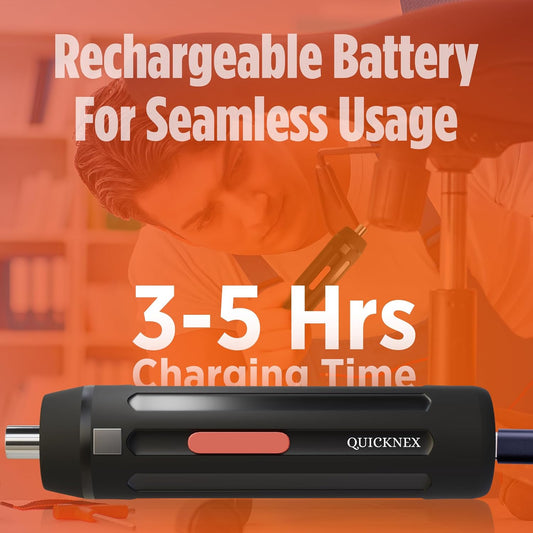 Quantarix Automatic Electric Screwdriver Set – Rechargeable 2000mAh Lithium Tool Kit for Home and Professional Use