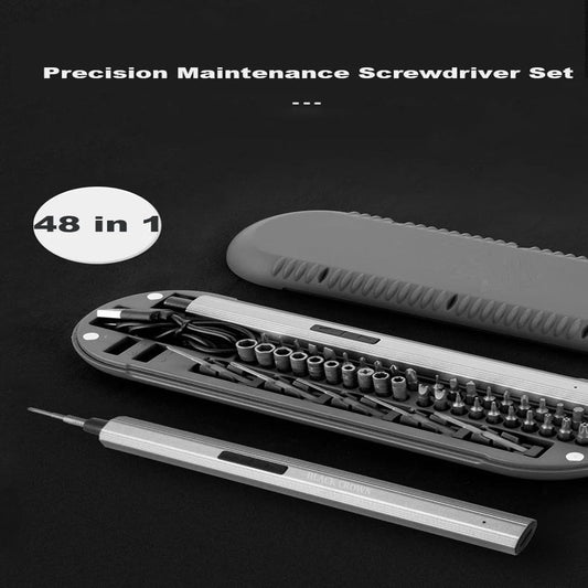 BoltCraft Mini Electric Screwdriver, 48-in-1 Cordless Precision Power Tool Set with 45 Magnetic Bits