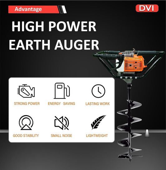 Draxel 63CC Heavy Duty Earth Auger Machine with 2-Stroke Petrol Engine for Fencing, Plantation & Hole Digging
